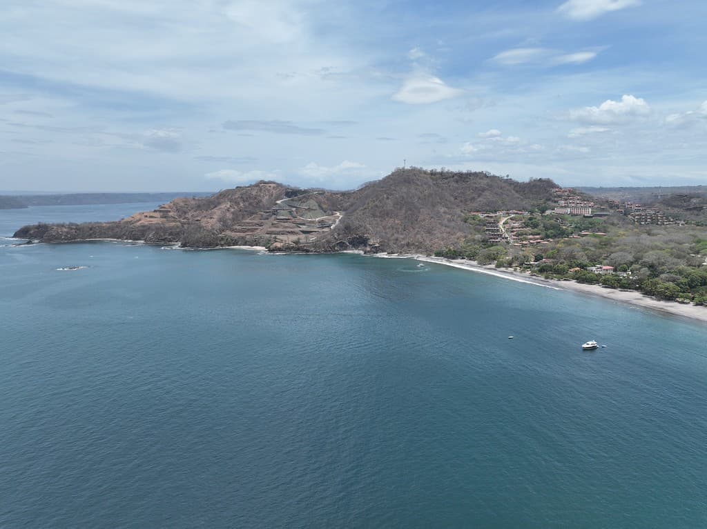 Panoramic views over Playa Hermosa, Guanacaste, Costa Rica.