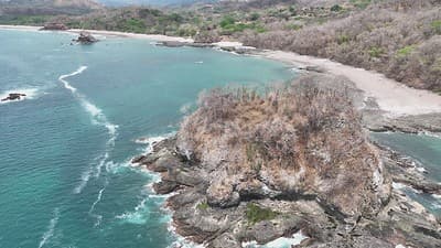 Aerial View of Playa Real Beach near Conchal and Tamarindo in Guanacaste, Costa Rica