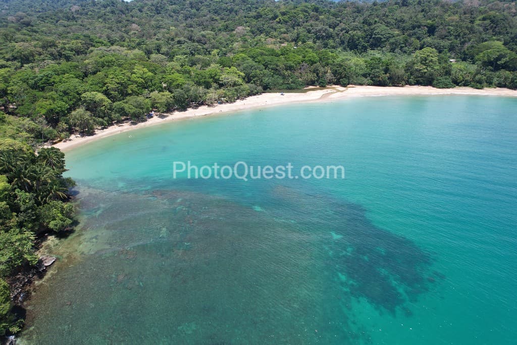 Caribbean Coast of Limon in Costa Rica -aerial views of Cocles, Punta Uva, Playa Chiquita and Puerto Viejo