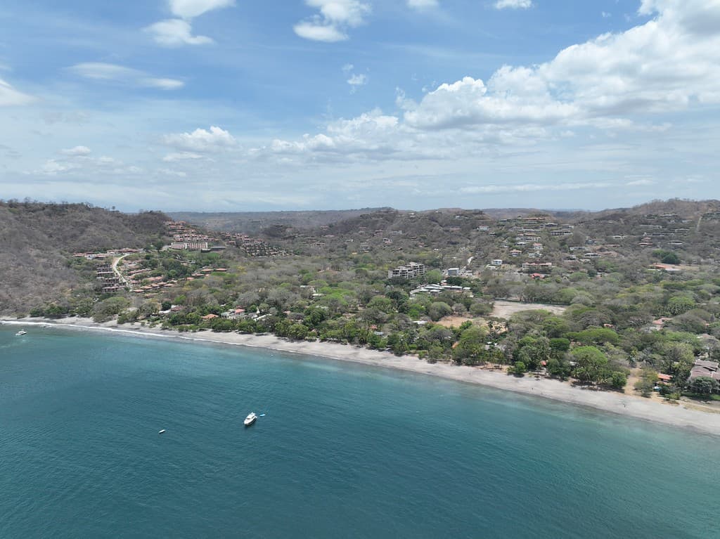 Stunning Playa Hermosa Costa Rica aerial view