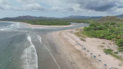 Aerial view of Tamarindo in Guanacaste, Costa Rica