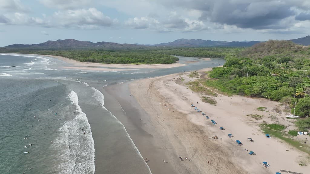 Aerial view of Tamarindo in Guanacaste, Costa Rica