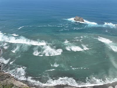 Samara Beach island view. Costa Rica paradise.
