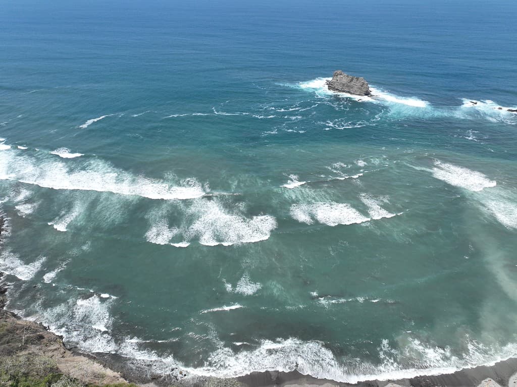 Samara Beach island view. Costa Rica paradise.