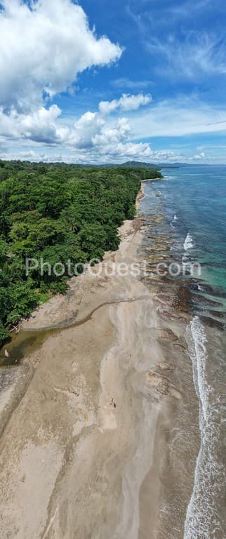 Caribbean Coast of Limon in Costa Rica -aerial views of Cocles, Punta Uva, Playa Chiquita and Puerto Viejo