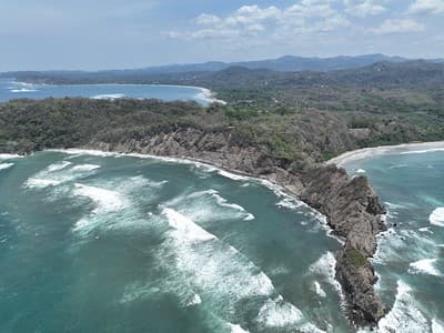 Samara beach, Costa Rica from above.
